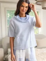 Olivia Olivia Stay Centered Drape Collar Top L310121