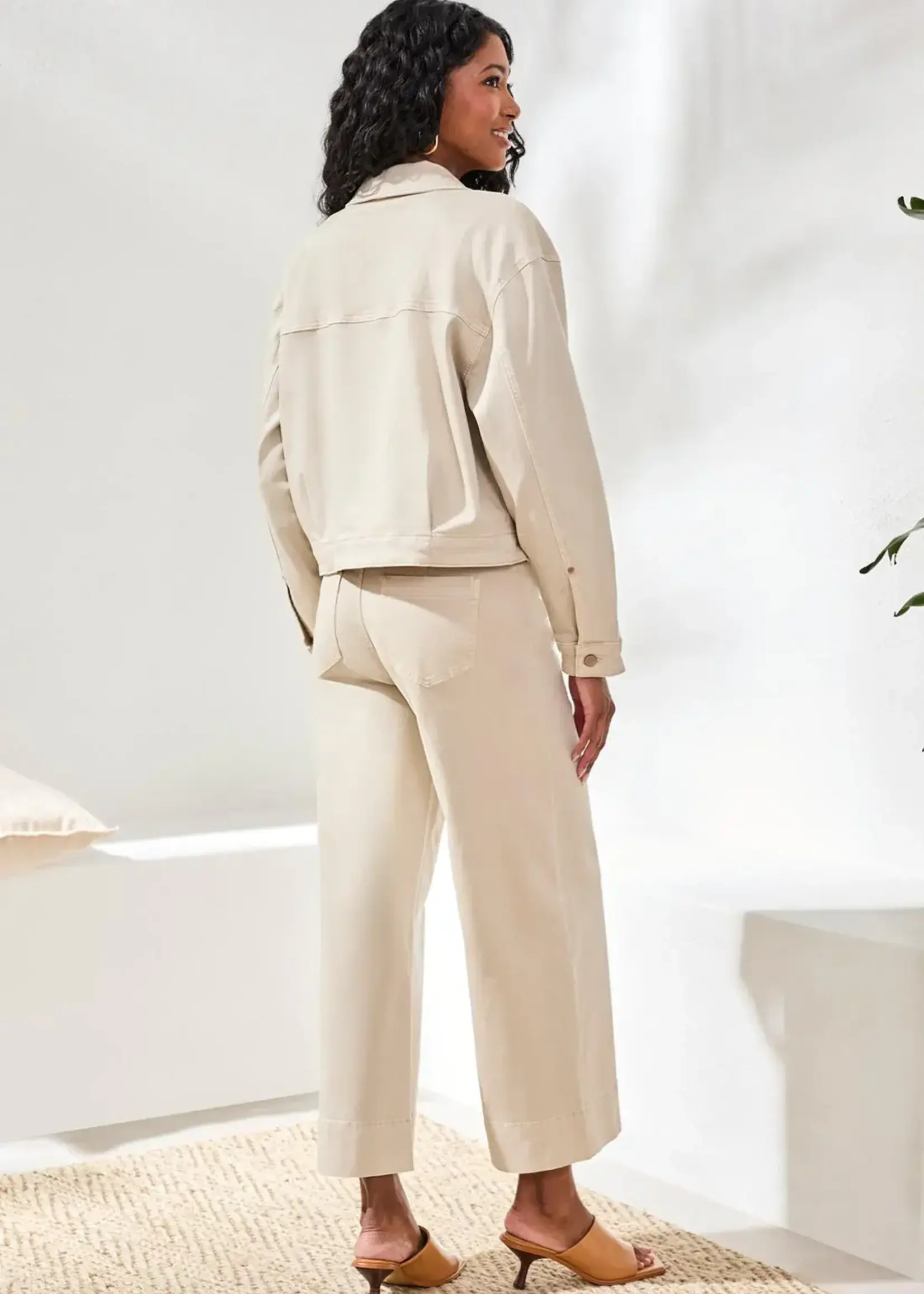 Tribal Tribal L/S Button Front Jacket w/ Back Pleats 3075O