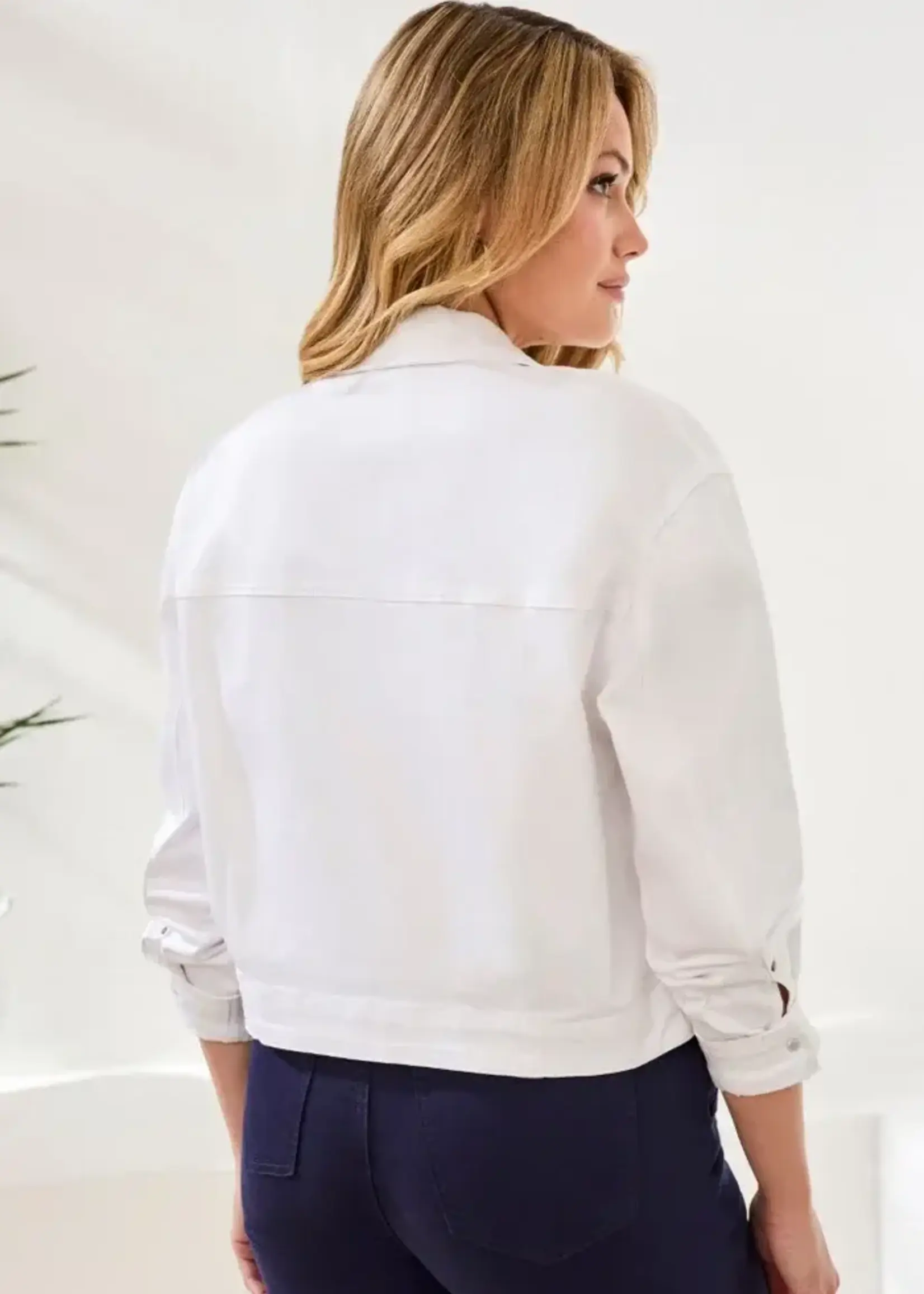 Tribal Tribal L/S Button Front Jacket w/ Back Pleats 3075O