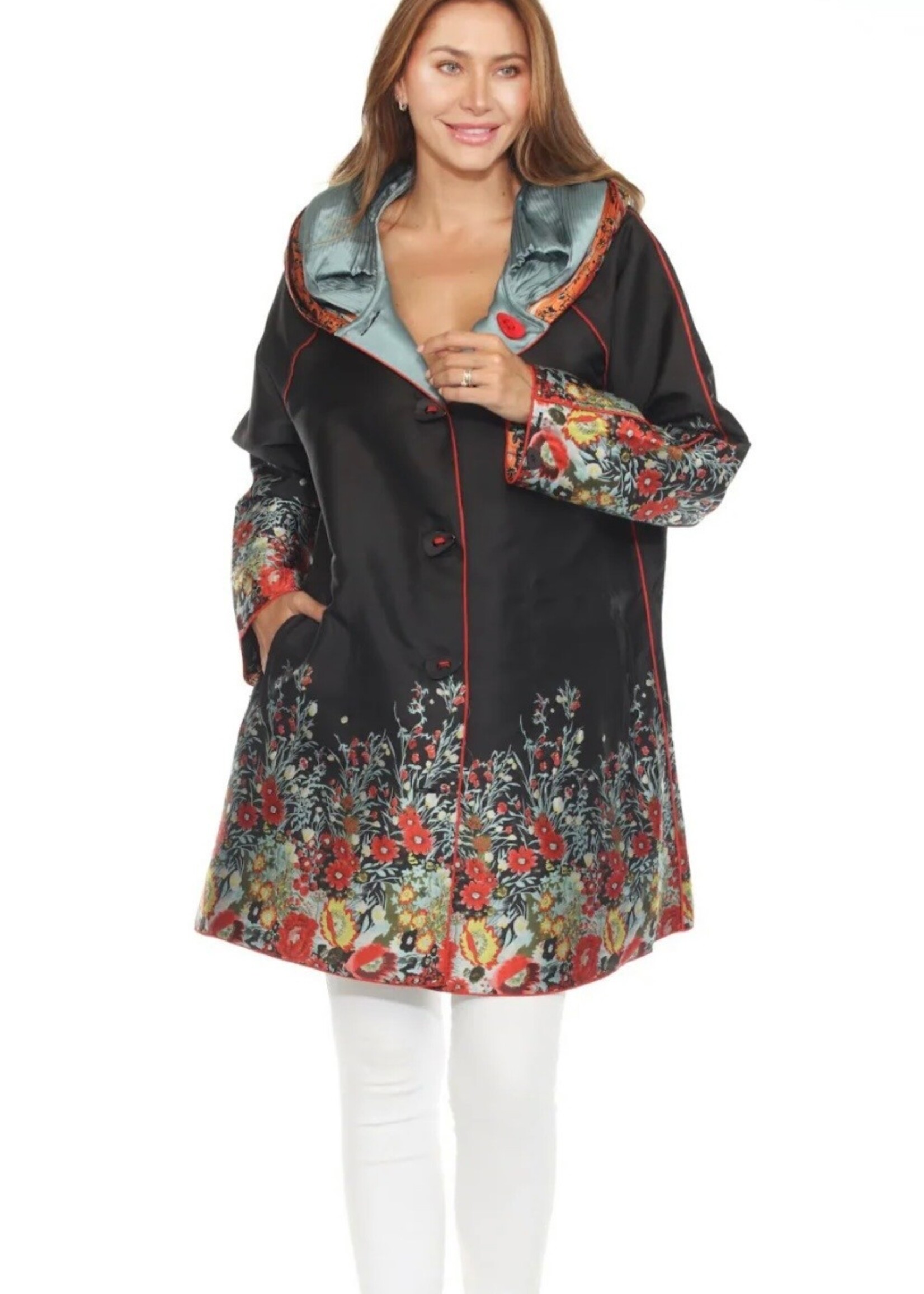 Oopera Oopera Reversible Floral Hooded Jacket 6201