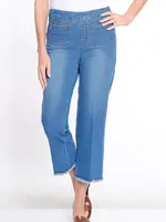 Multiples Multiples Pull On  Denim Crop Jeans w/ Pockets 16711
