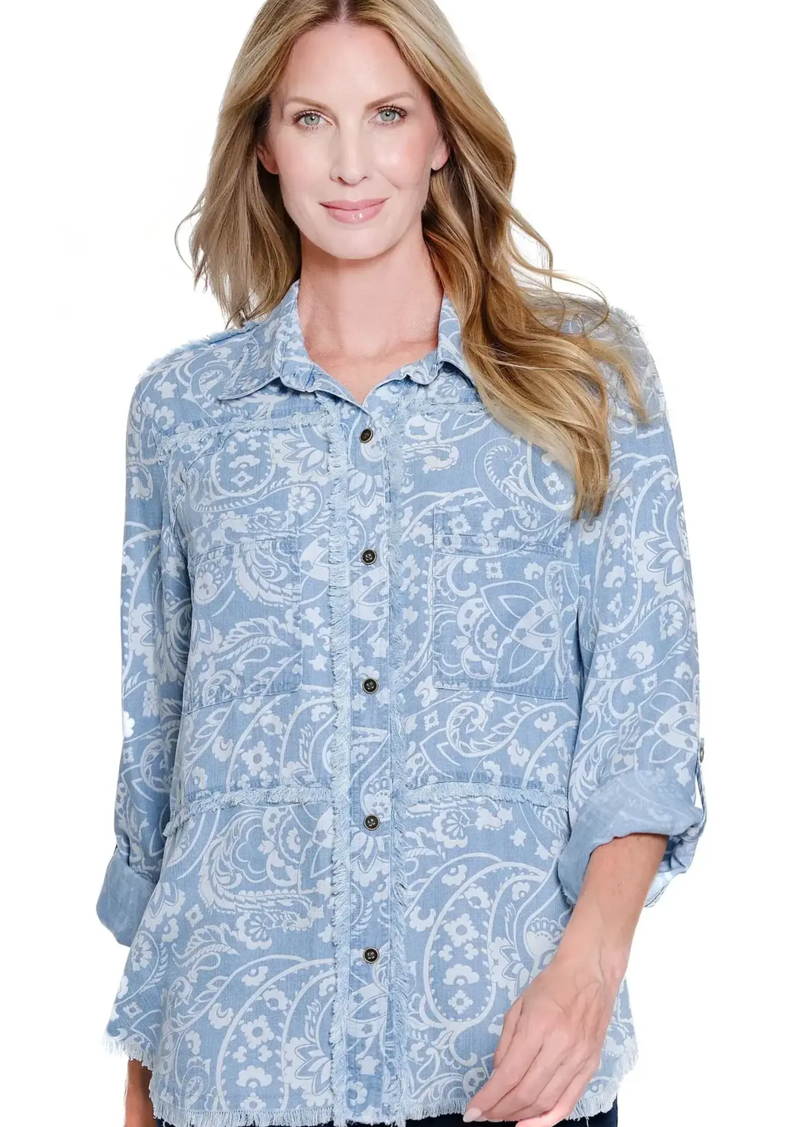 Multiples Multiples L/S Roll Tab Shirt 16208