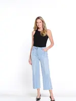 Multiples Multiples Zip Front Denim Crop Jean M16702