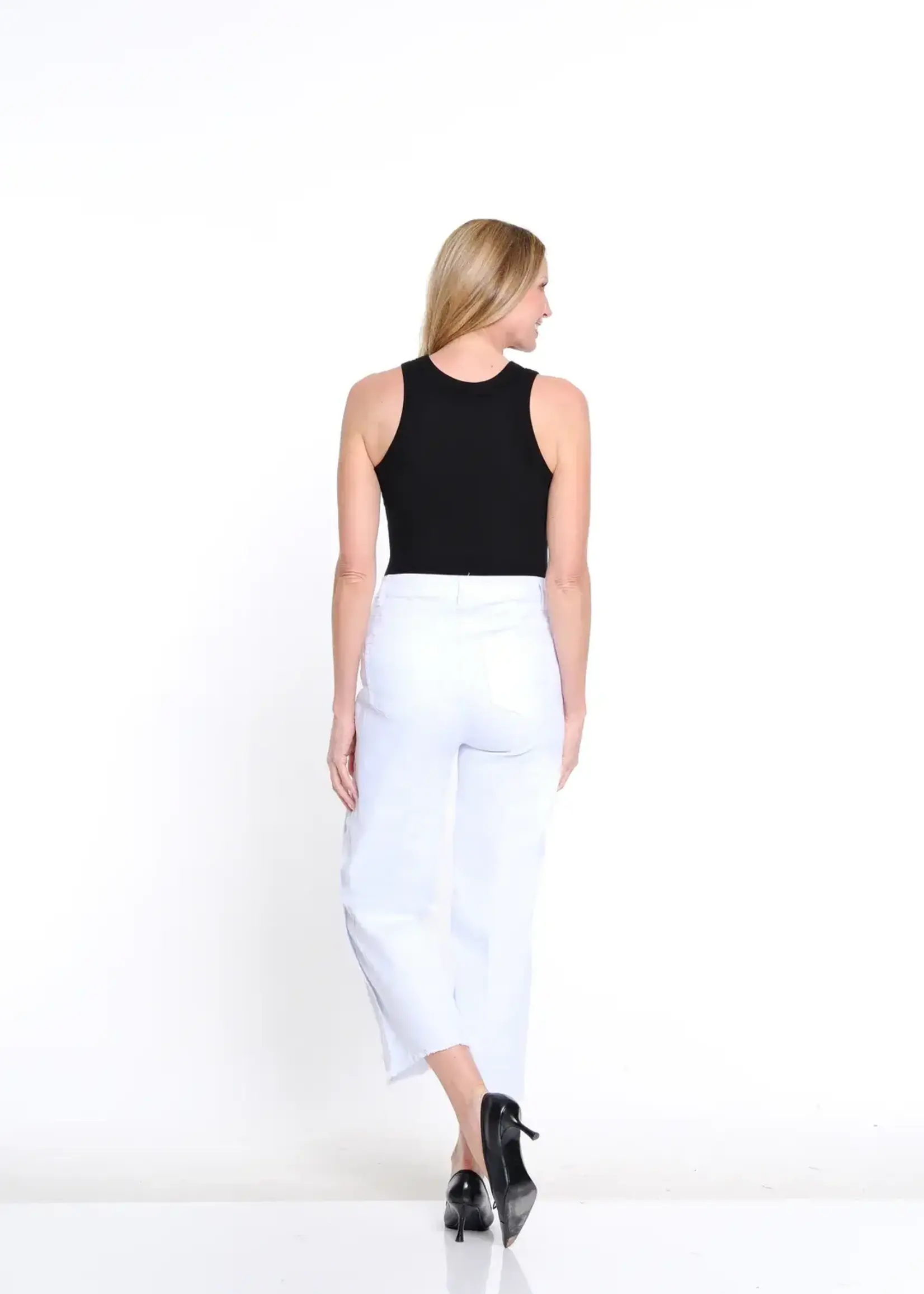 Multiples Multiples Zip Front Denim Crop Jean M16702