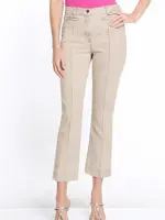 Multiples Multiples Zip Front Flare Leg Crop Jean M16719