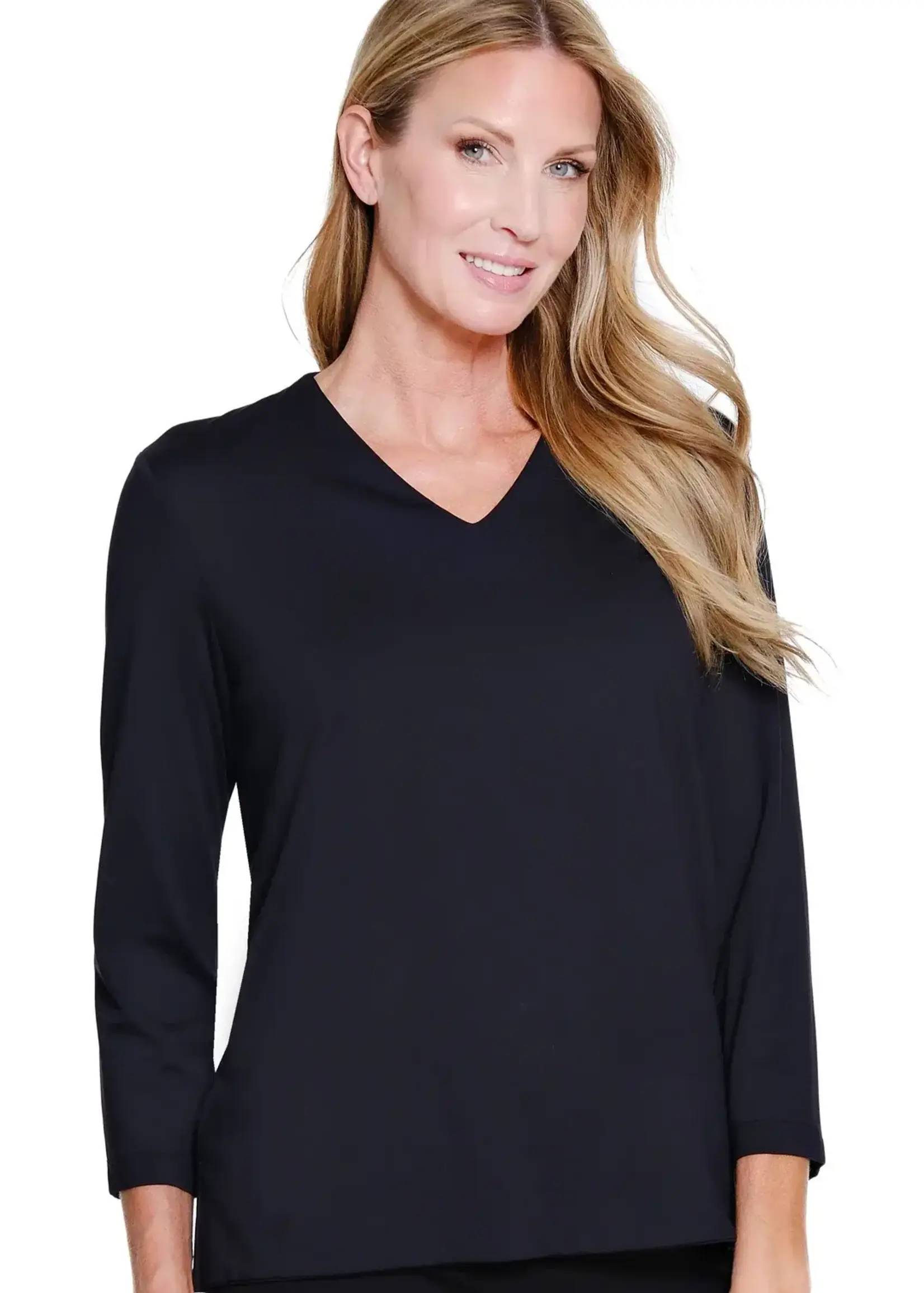 Multiples Multiples 3/4 Sleeve V Neck Top M16102