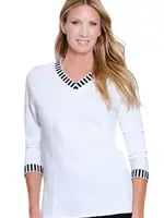 Multiples Multiples 3/4 Sleeve V Neck Top M16113