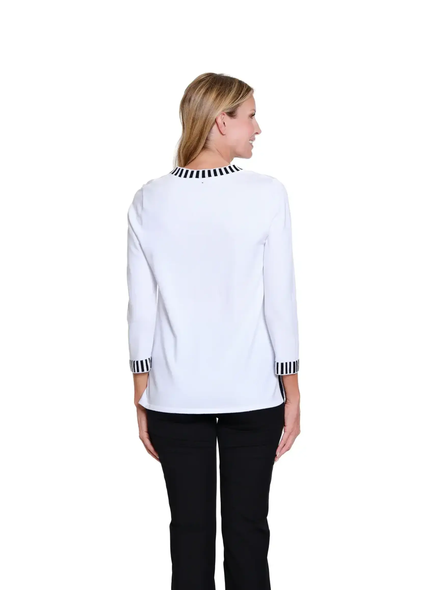 Multiples Multiples 3/4 Sleeve V Neck Top M16113