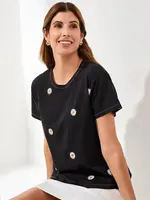 Tribal Tribal S/S Crew Neck Top w/ Embroidery 3043O
