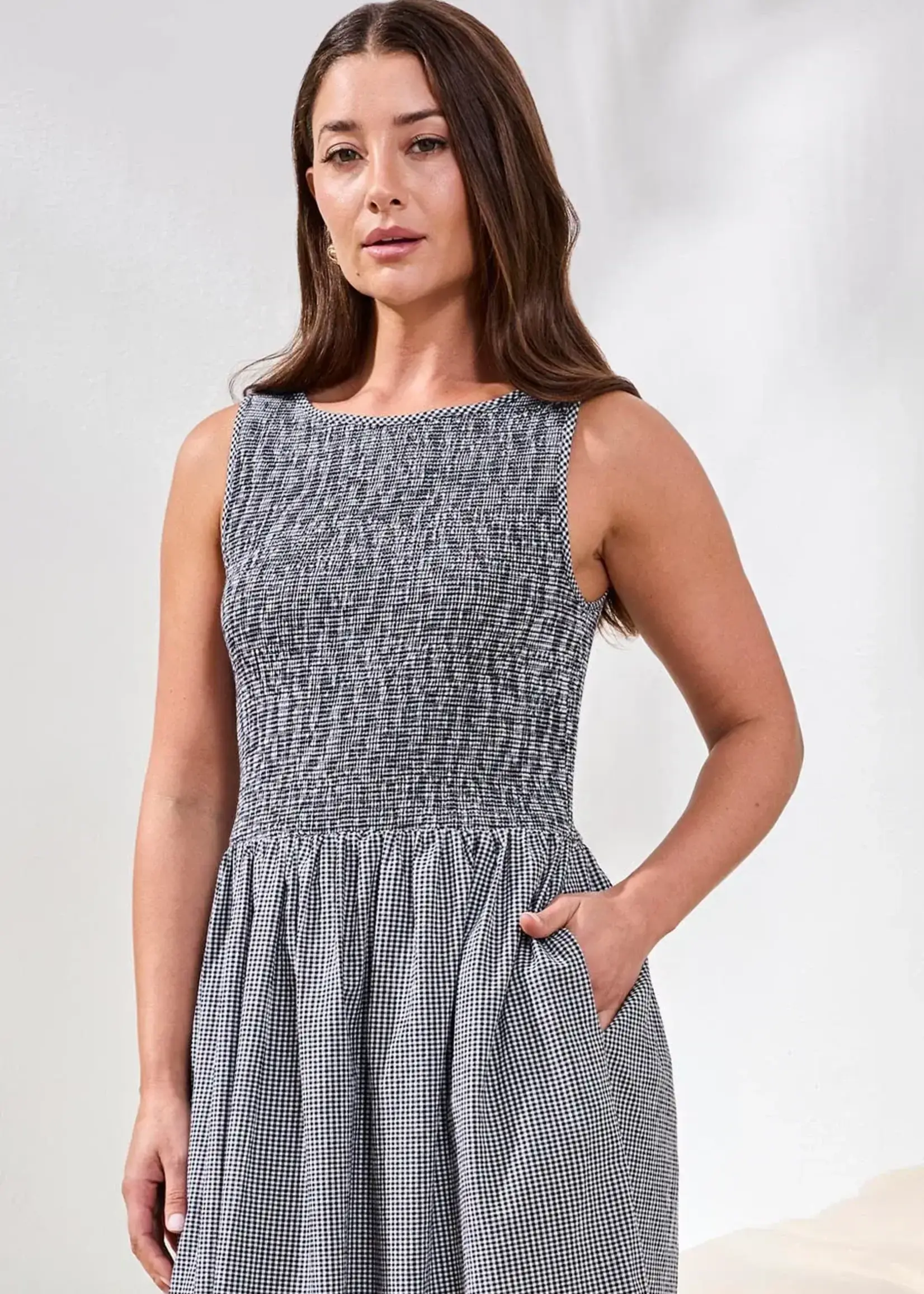 Tribal Tribal Sleeveless Dress w/ Top Detail 3042O