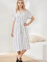 Tribal Tribal Shirt Dress w/ Slit And Hidden Placket 6095O