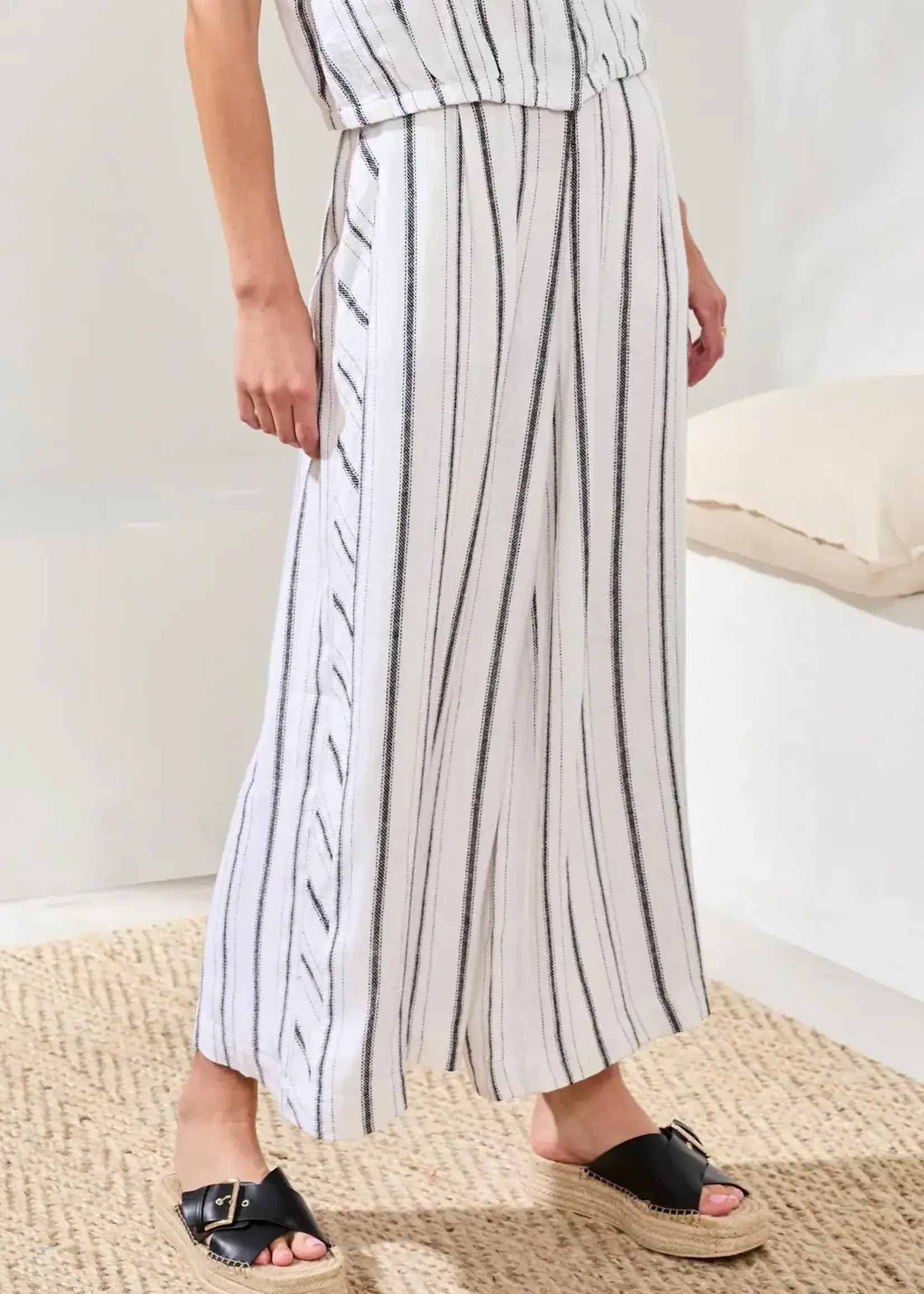 Tribal Tribal Crop Pull On Wide Leg Pant w/ Pockets 6090O