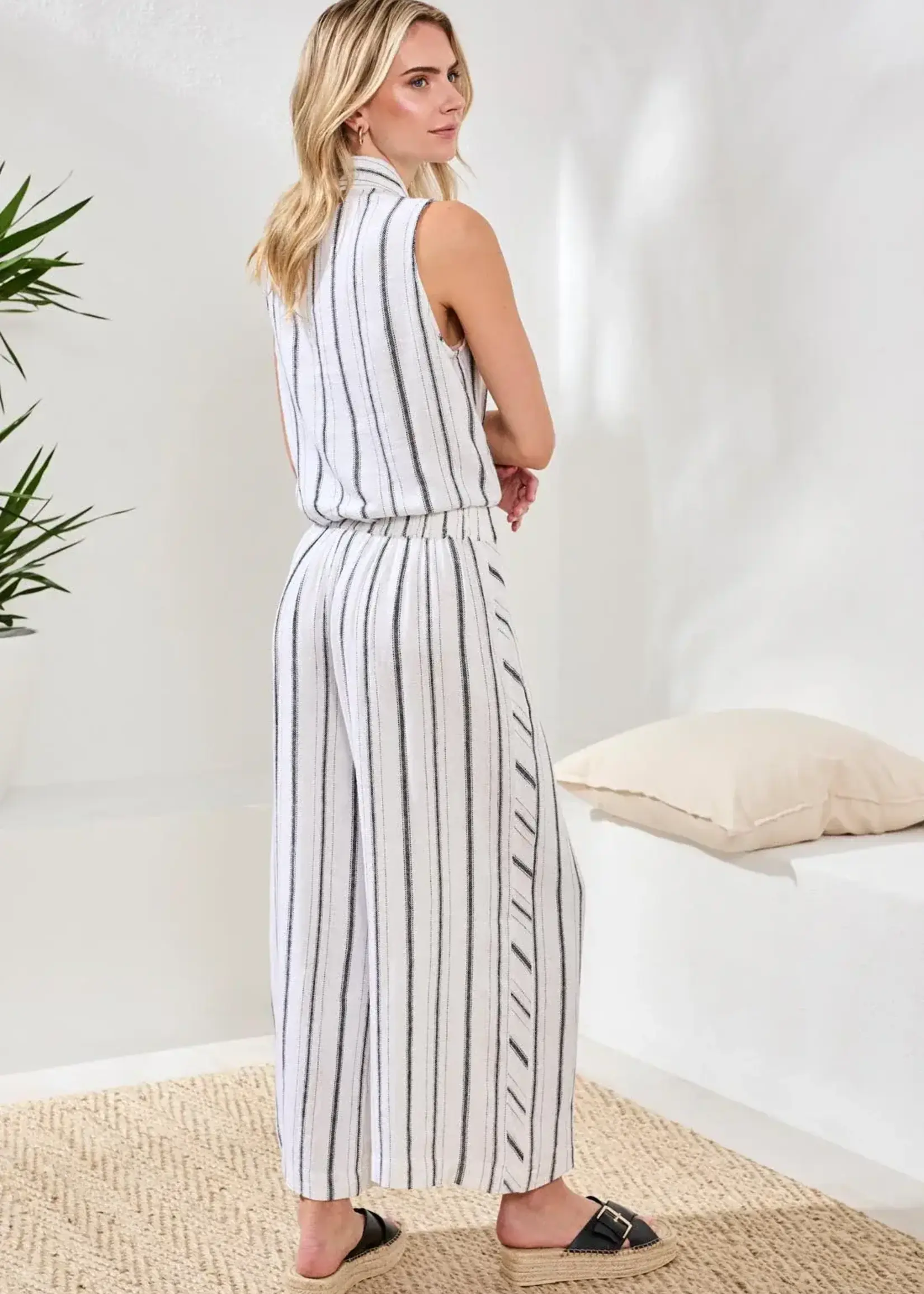 Tribal Tribal Crop Pull On Wide Leg Pant w/ Pockets 6090O