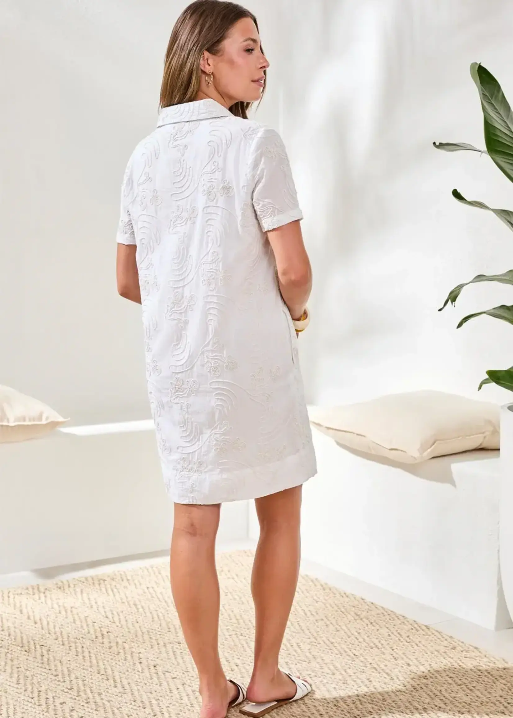 Tribal Tribal S/S V Neck Tunic Dress 956O