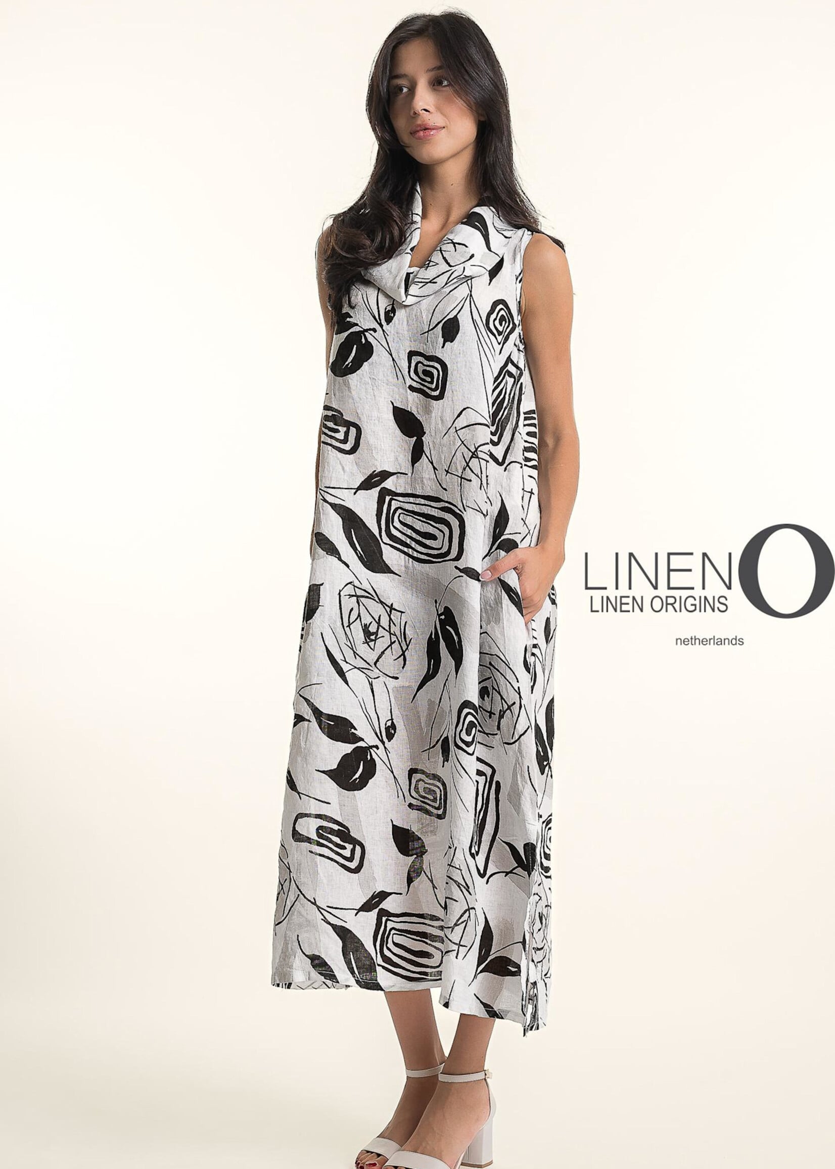Linen O Linen O French Linen Print Dress TP1686P