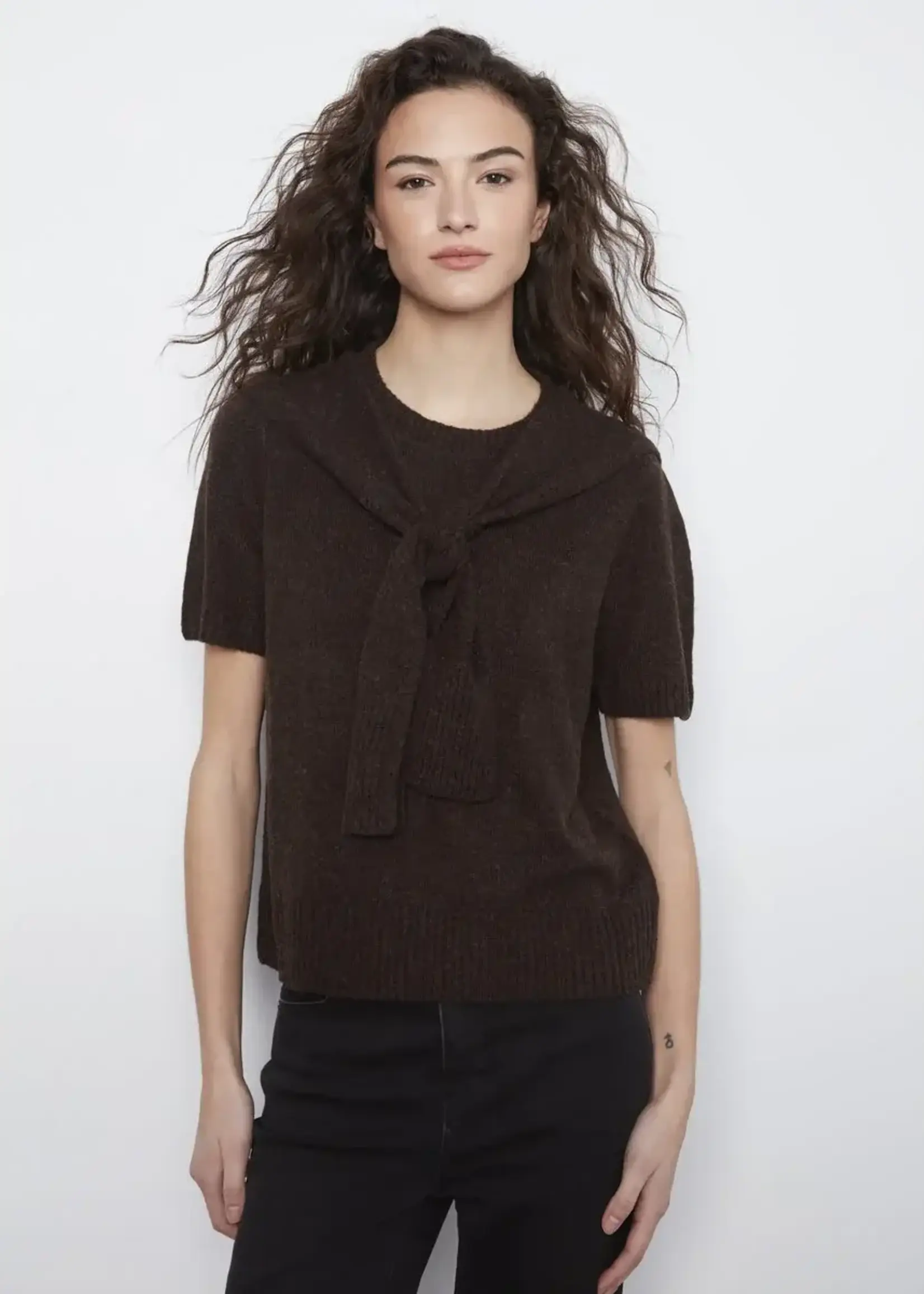 Charlie B Charlie B S/S Crew Neck Sweater C2069
