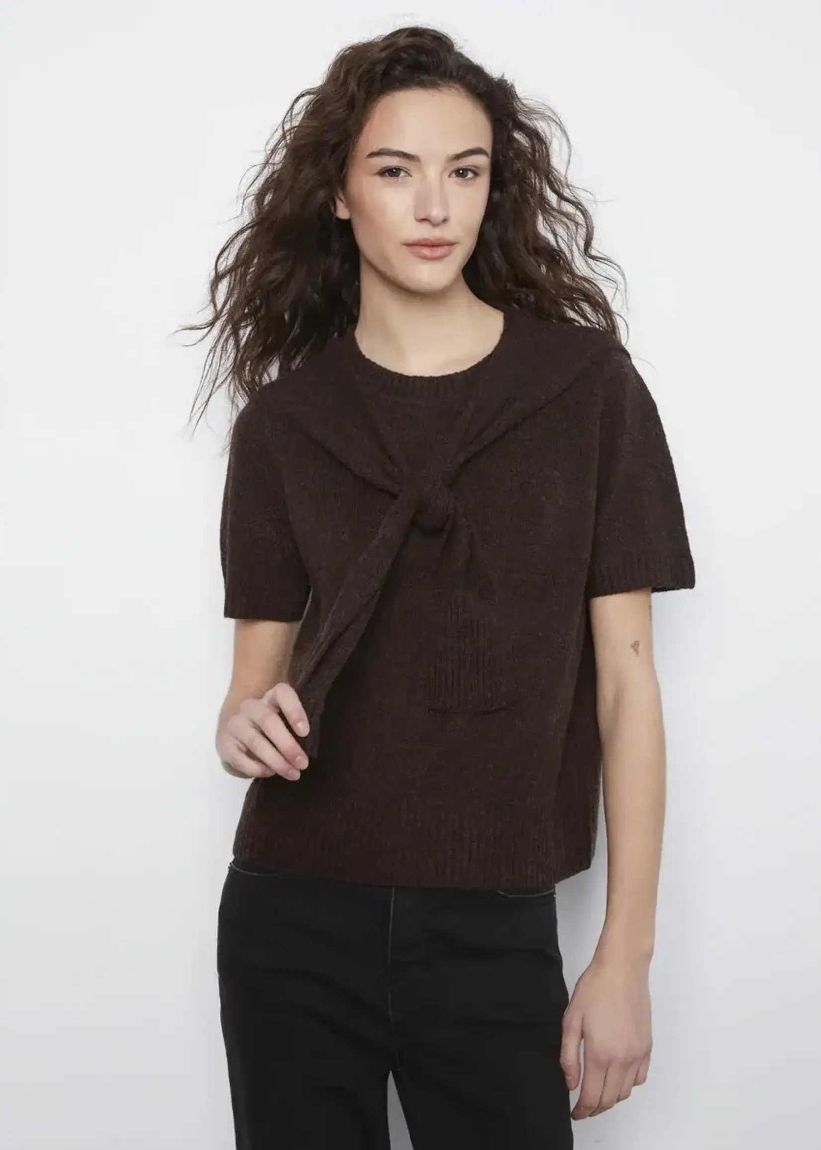 Charlie B Charlie B S/S Crew Neck Sweater C2069