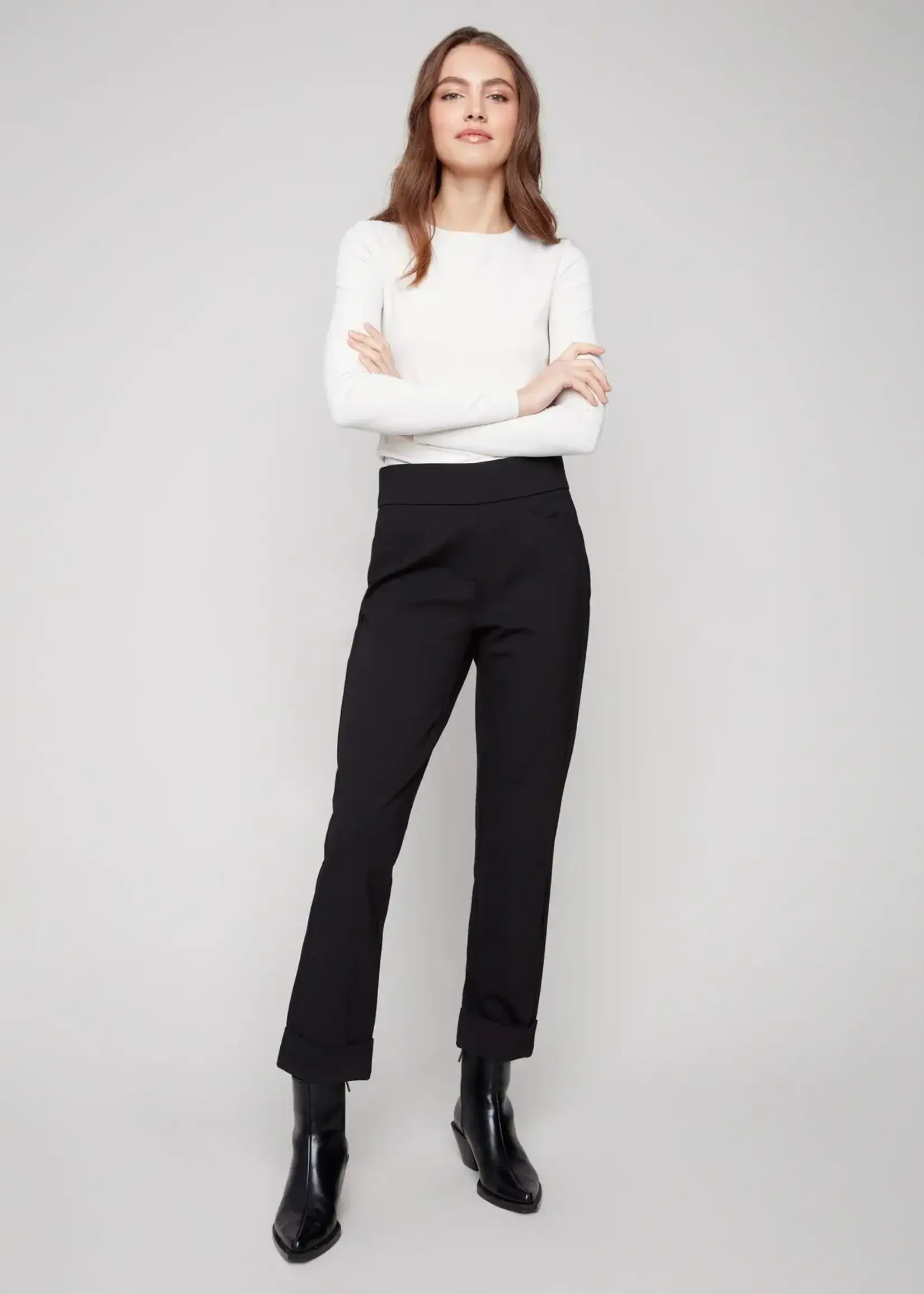 Charlie B Charlie B Rolled Cuffs Pant w/ Pockets C5526