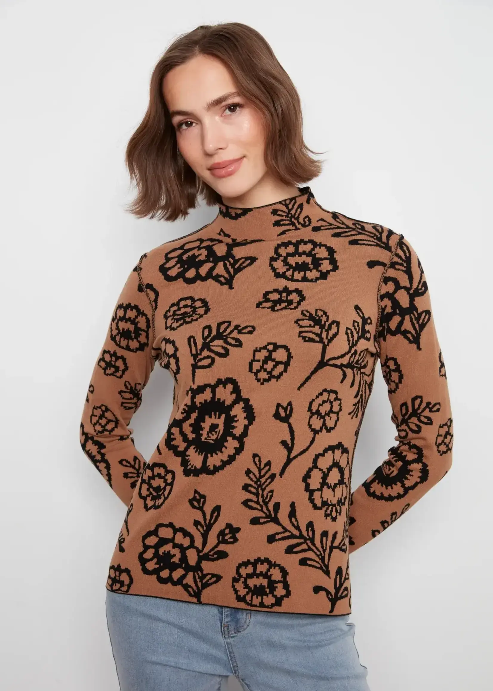 Charlie B Charlie B Gutsy Knit Reversible Sweater G2681