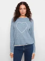 Charlie B Charlie B L/S Drop Shoulder Mock Neck Sweater w/ Emb C2026