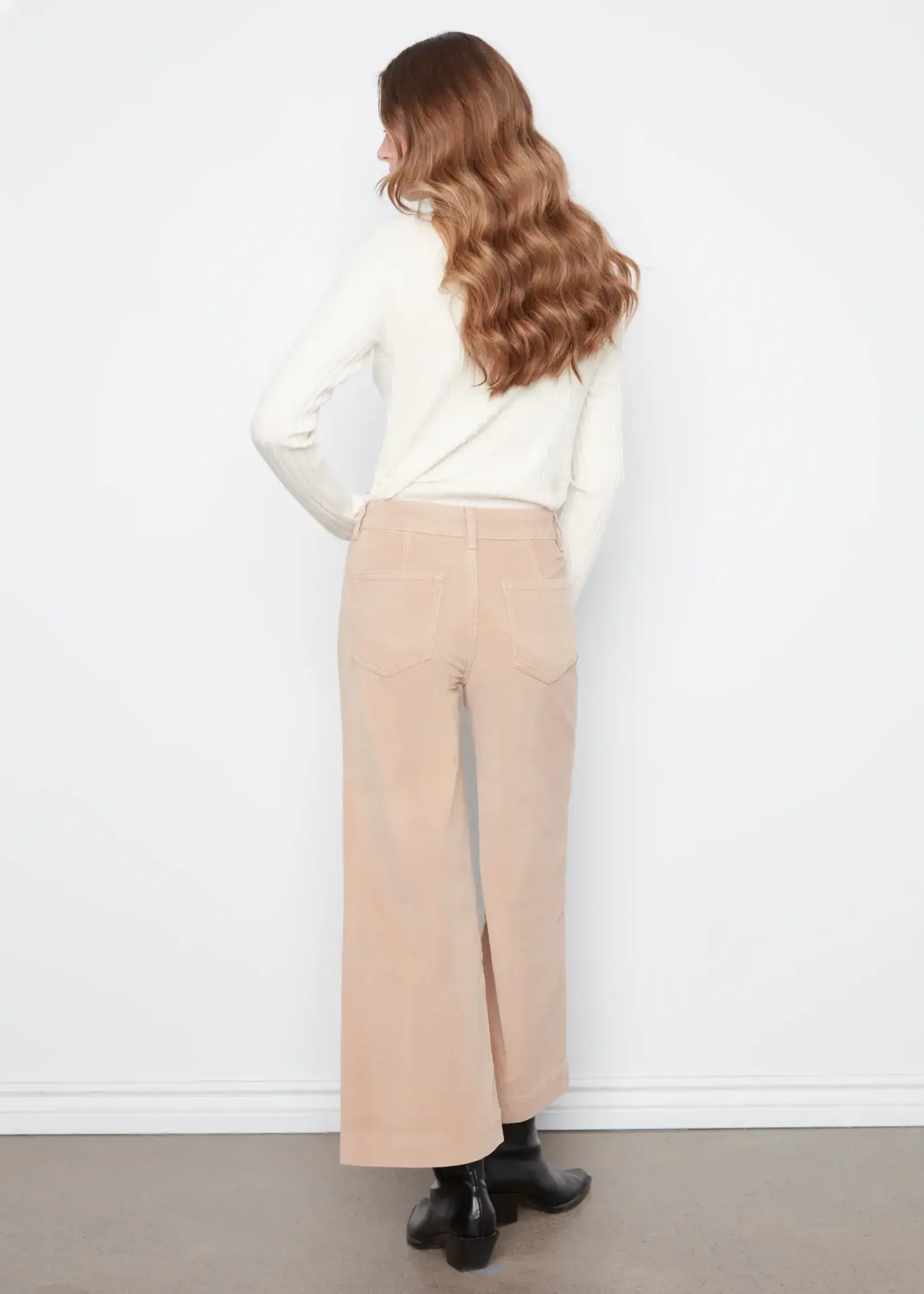 Charlie B Charlie B Cropped Wide Leg Corduroy Pant C5538