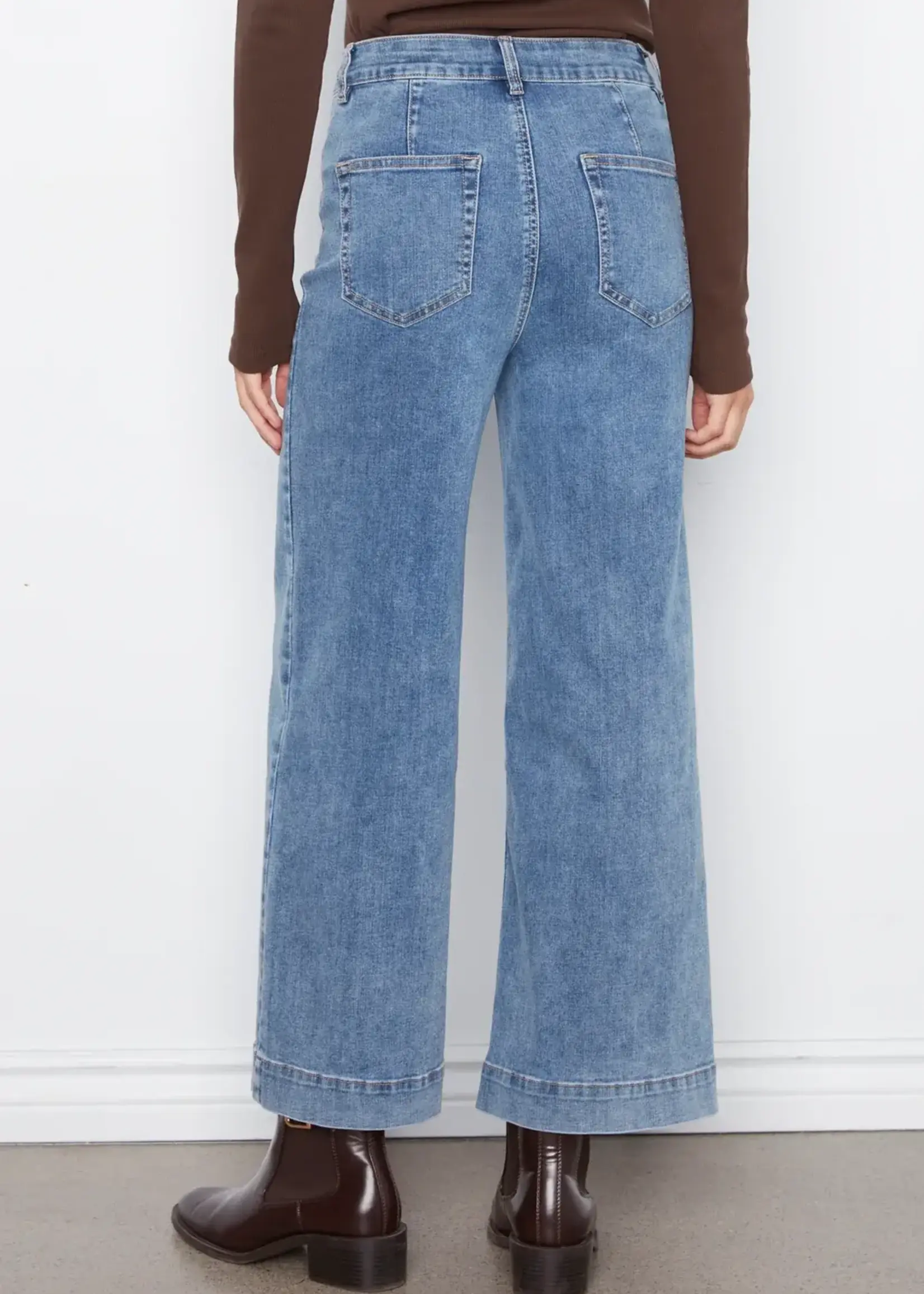 Charlie B Charlie B Cropped Wide Leg Denim Pant C5660RR