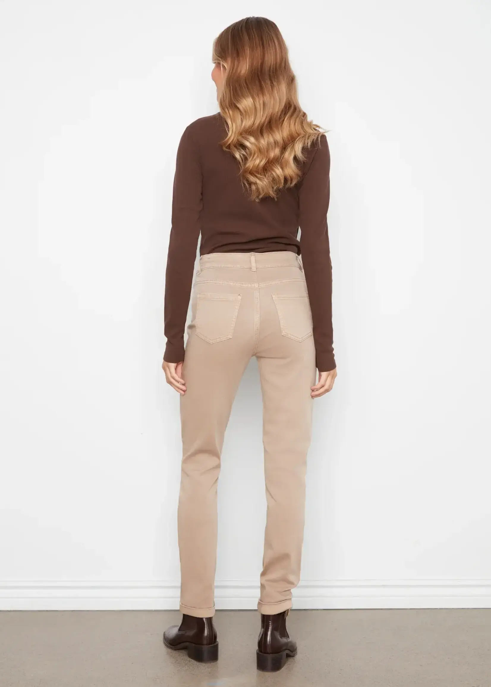 Charlie B Charlie B Cuffed Hem Slim Twill Pant C5309