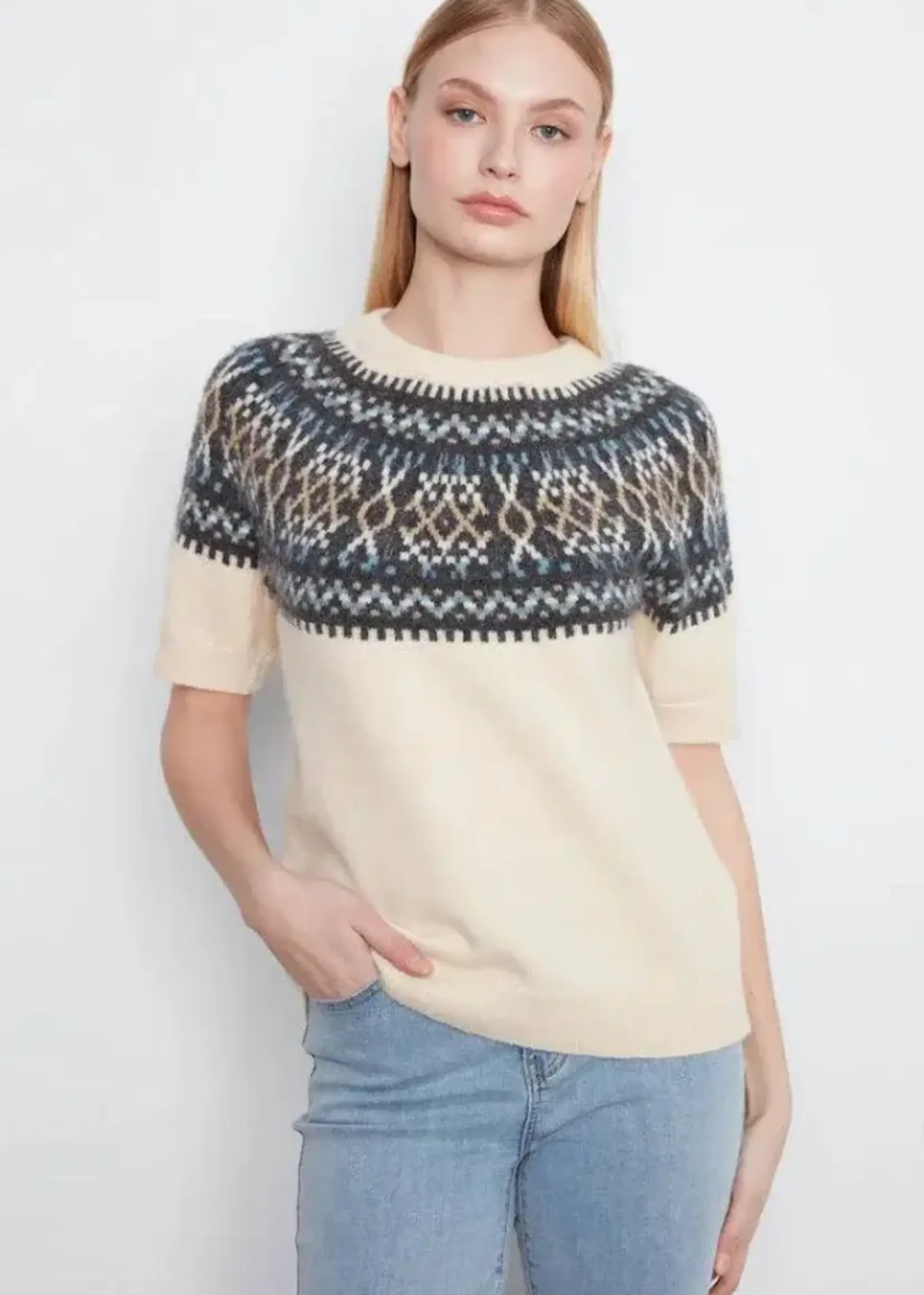 Charlie B Charlie B S/S Raglan Ski Sweater C2174