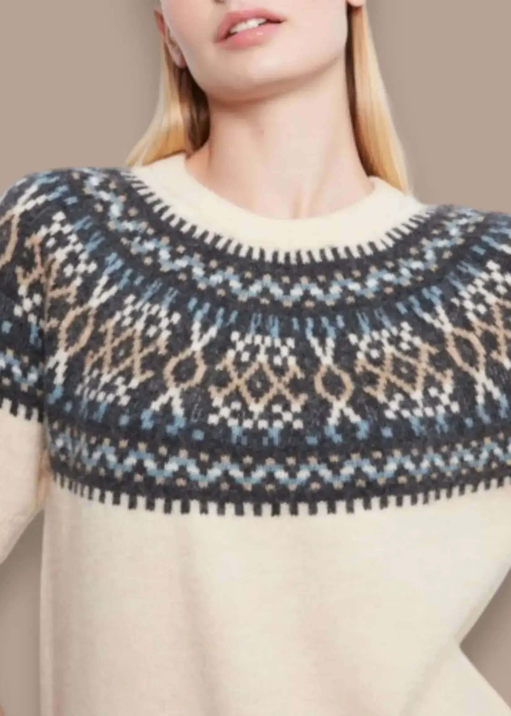 Charlie B Charlie B S/S Raglan Ski Sweater C2174