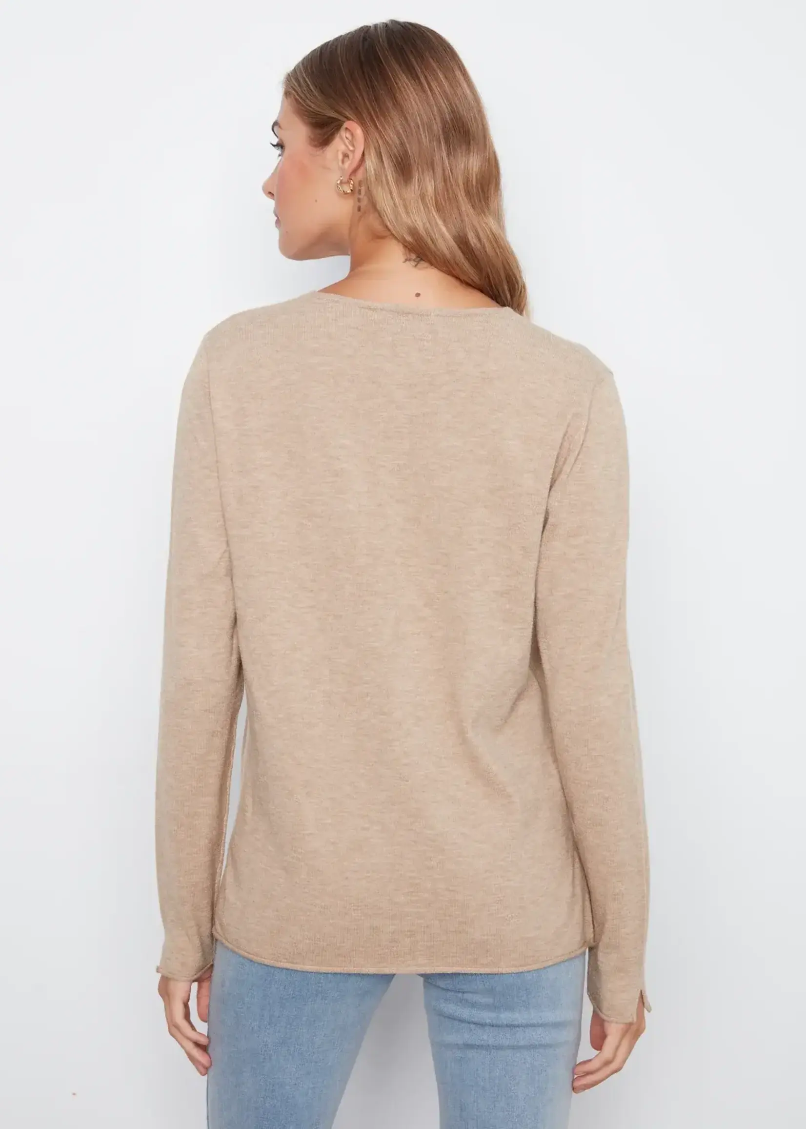 Charlie B Charlie B L/S V Neck Sweater C2279
