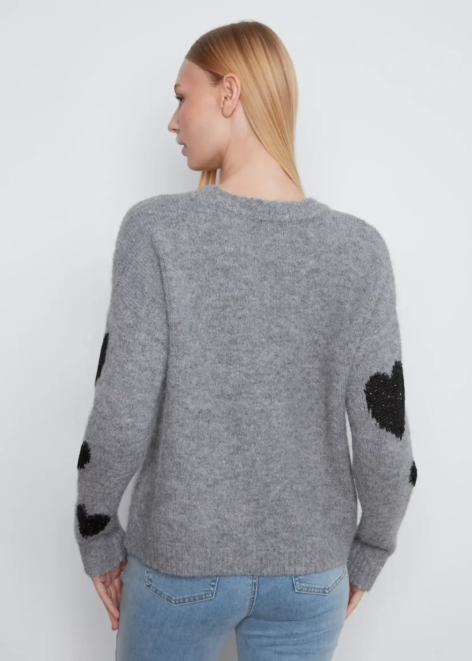 Charlie B Charlie B L/S Drop Shoulder Jacquard Sweater C2987