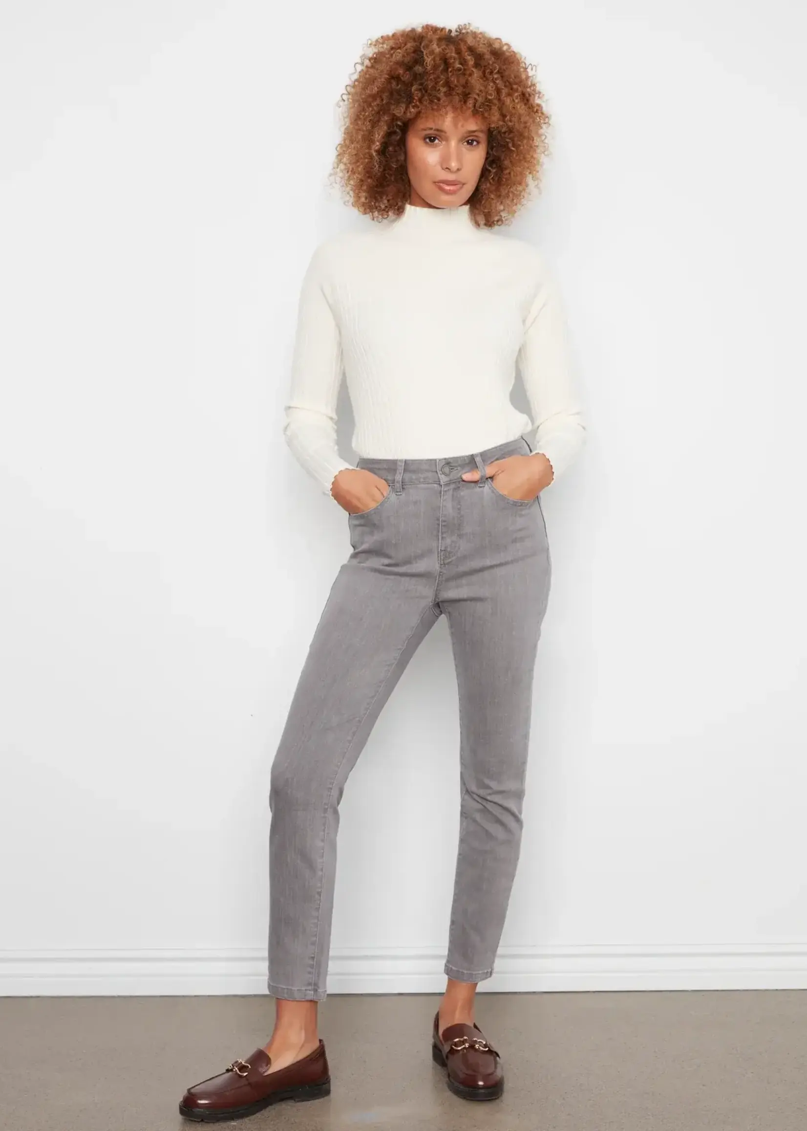 Charlie B Charlie B Stretch Denim Slim Leg Pant C5628