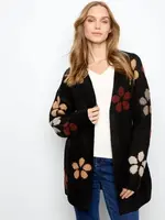 Charlie B Charlie B L/S Flower Boucle Cardigan C2029