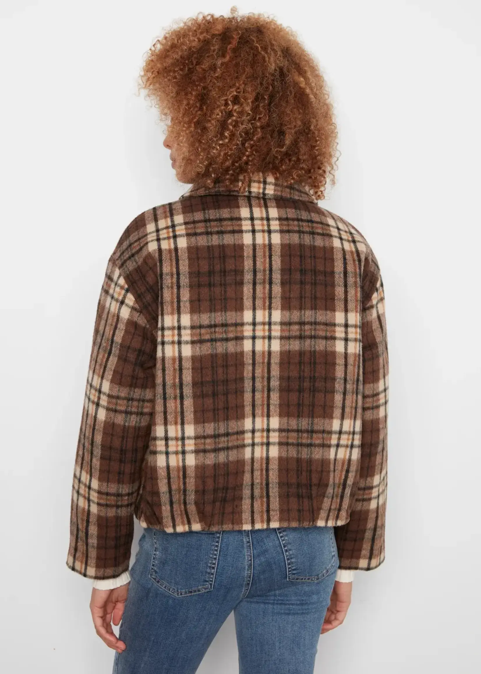 Charlie B Charlie B Bomber Jacket w/ Zipper Front C6444
