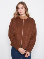 Charlie B Charlie B Quilted Bomber Jacket C6409