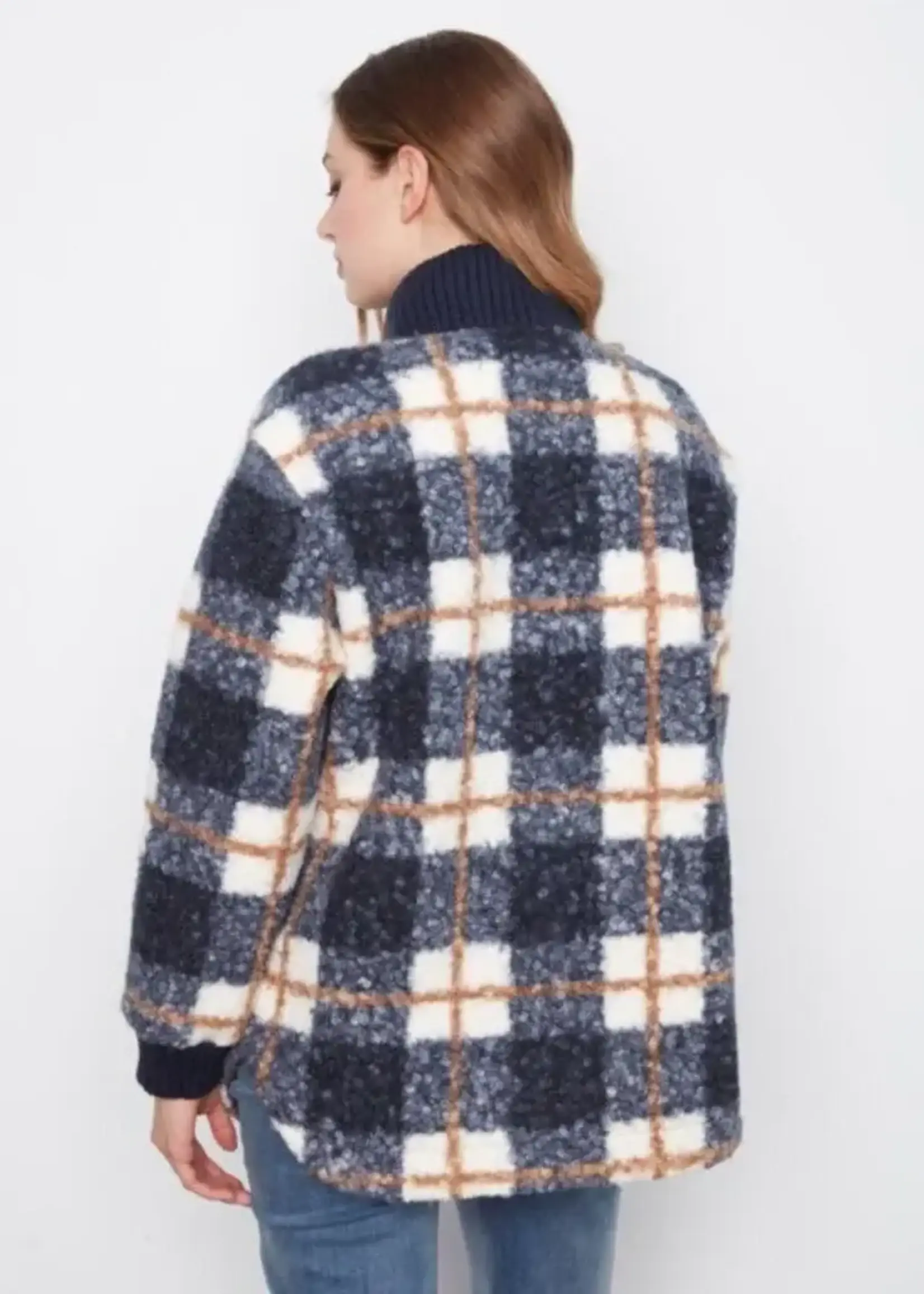 Charlie B Charlie B Fuzzy Plaid Jacket C6437