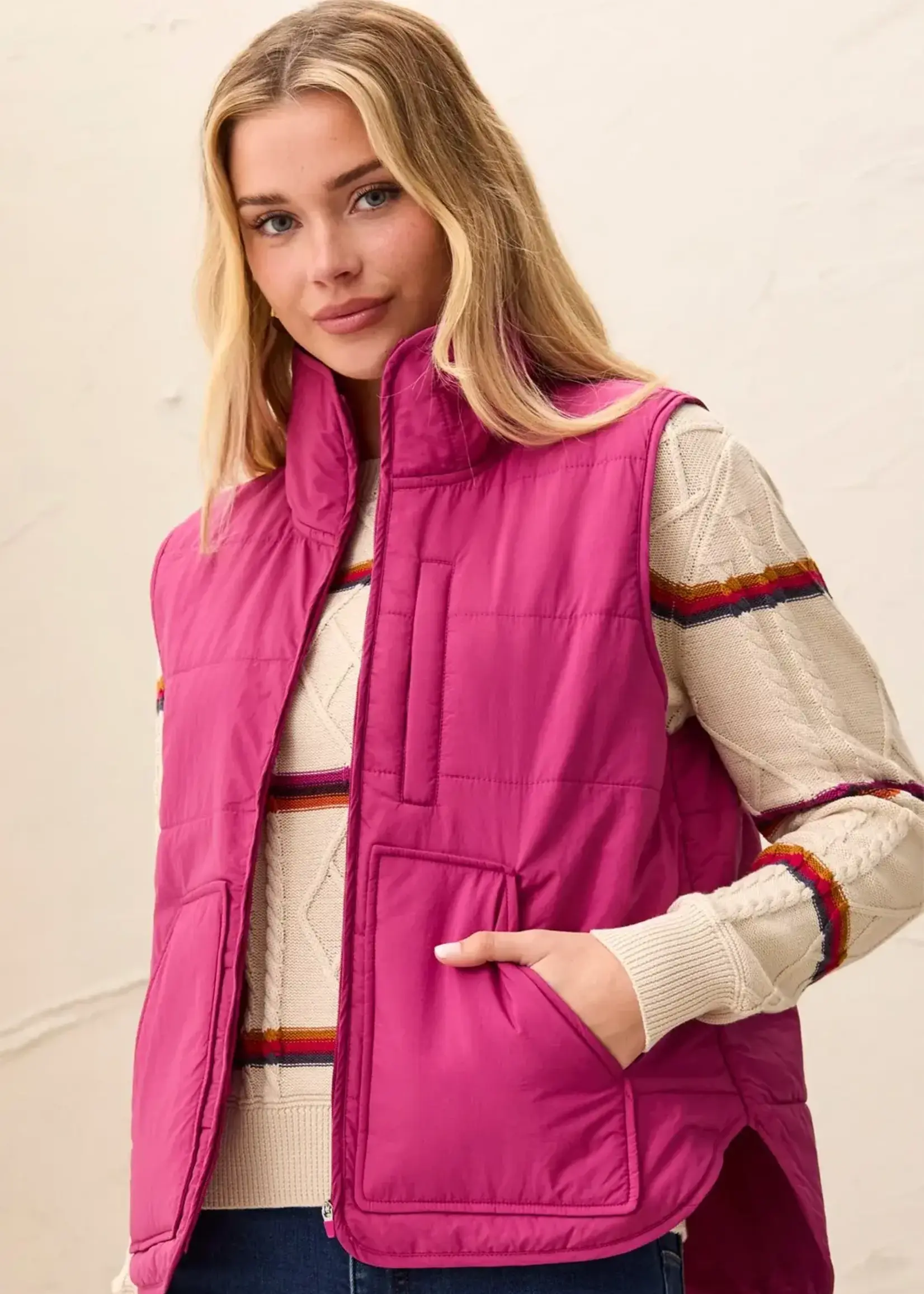 Tribal Tribal Packable Puffer Vest 3178O