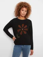 Charlie B Charlie B Embroidered Raglan Sleeve Sweater C2848