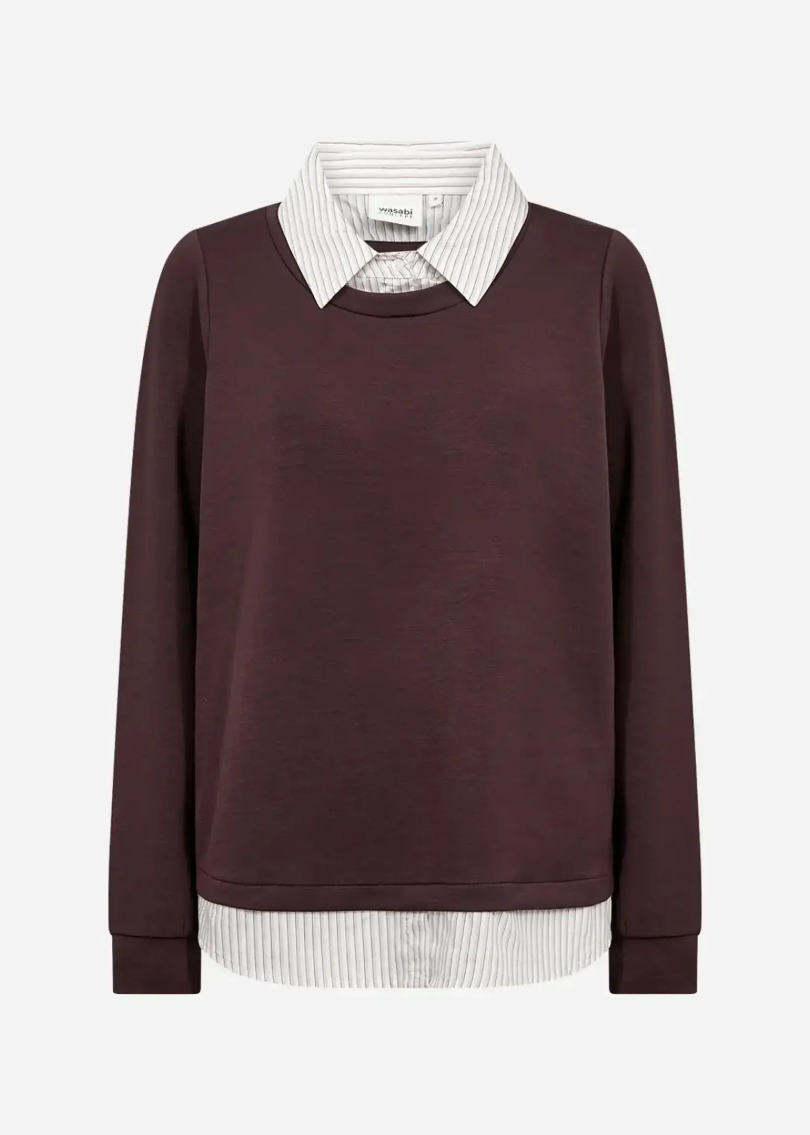Wasabi L/S Cuffed Top w/ Collar 20701
