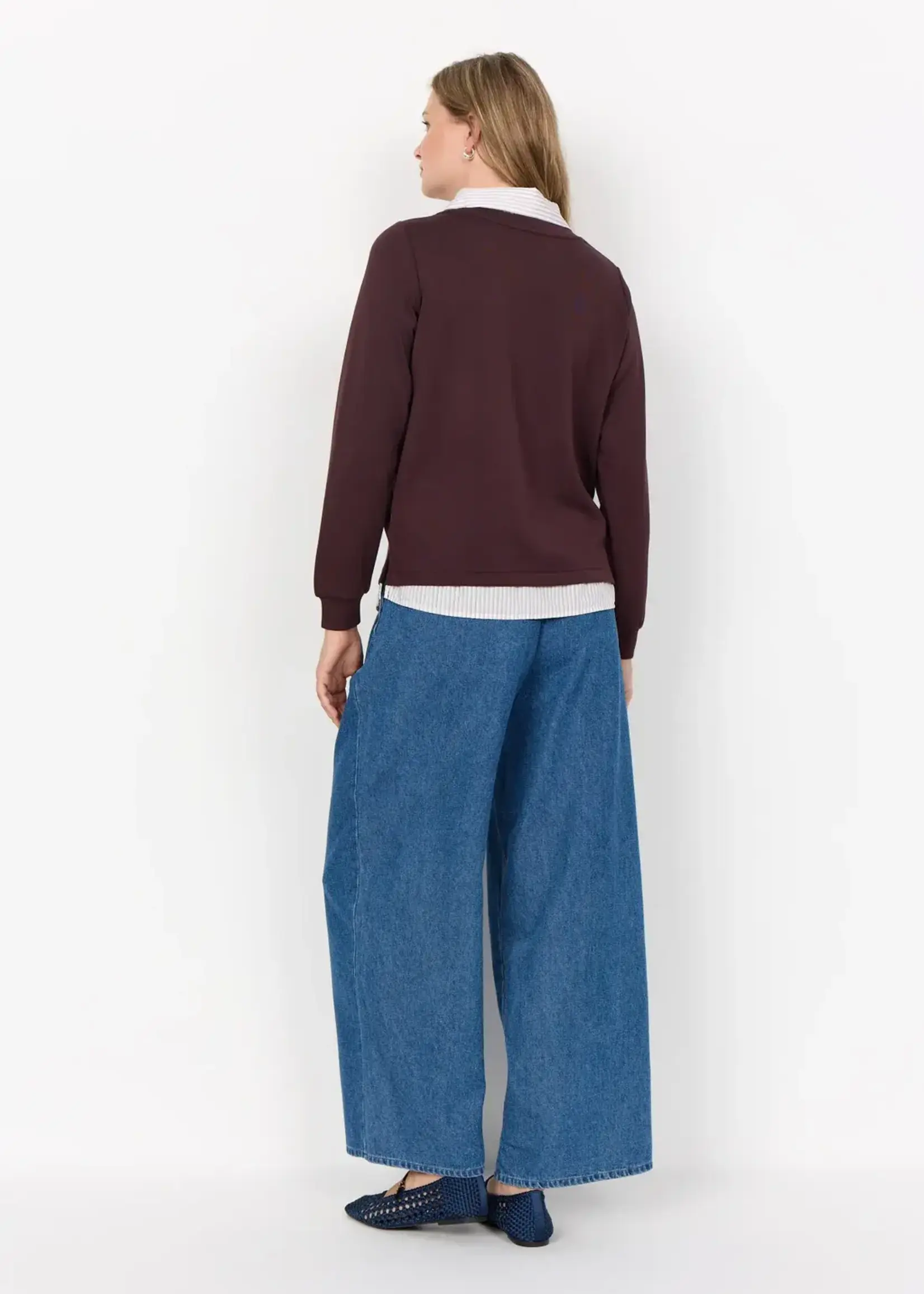 Wasabi L/S Cuffed Top w/ Collar 20701