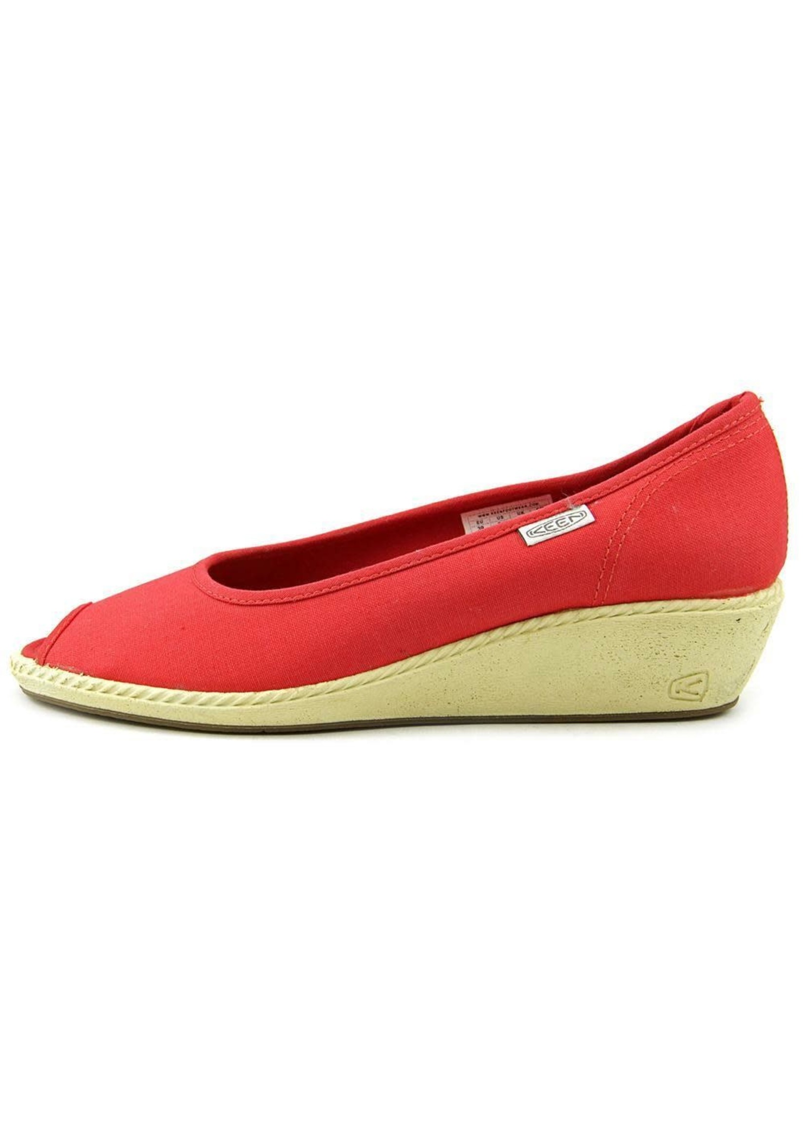 KEEN Sandales CORTONA WEDGE JUTE / Taille: 10 / Rouge (Femme)