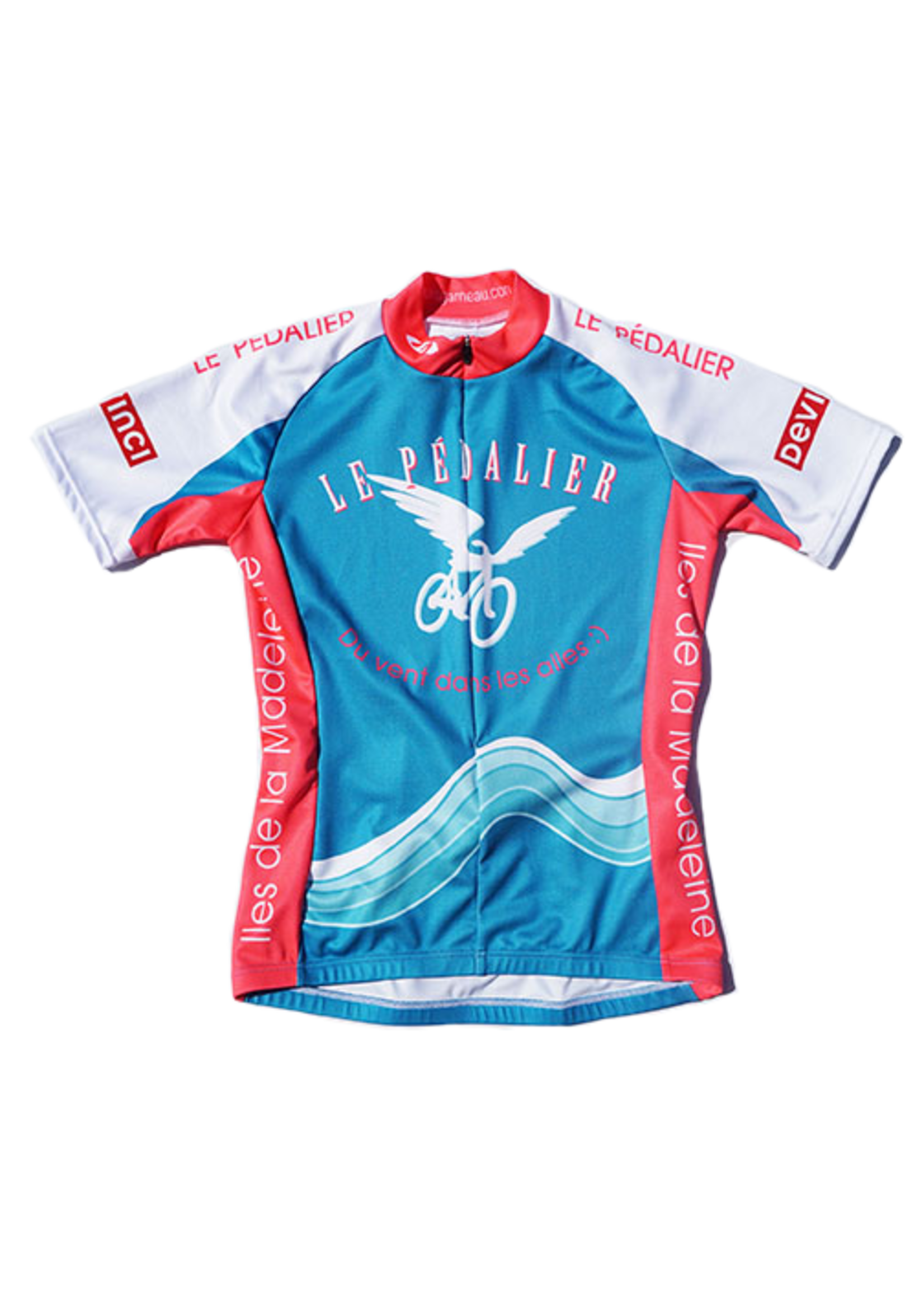 LOUIS GARNEAU Maillot à demi-zip Le Pédalier / Corail (Femme)