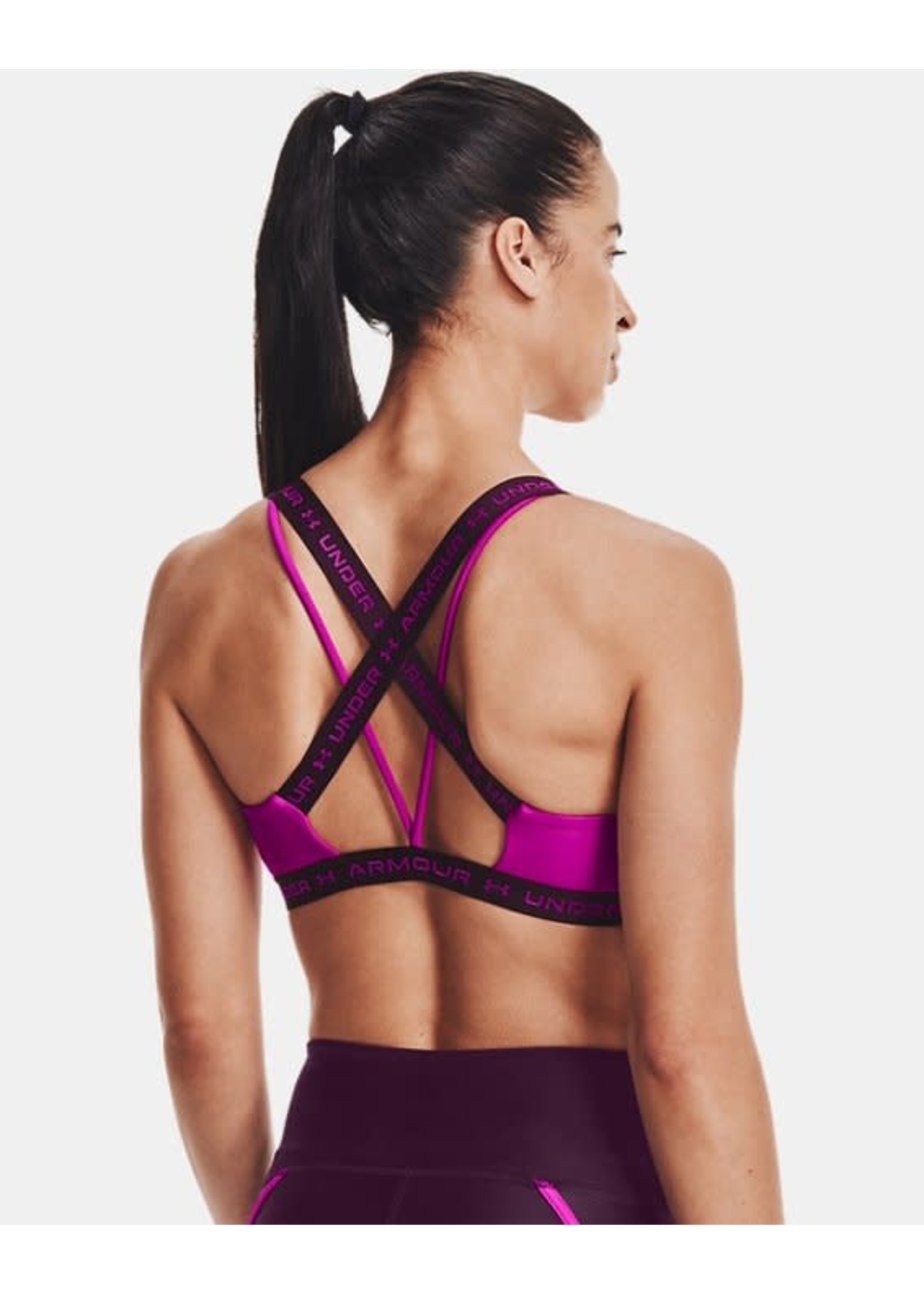 Women's UA Crossback Low Shine Sports Bra