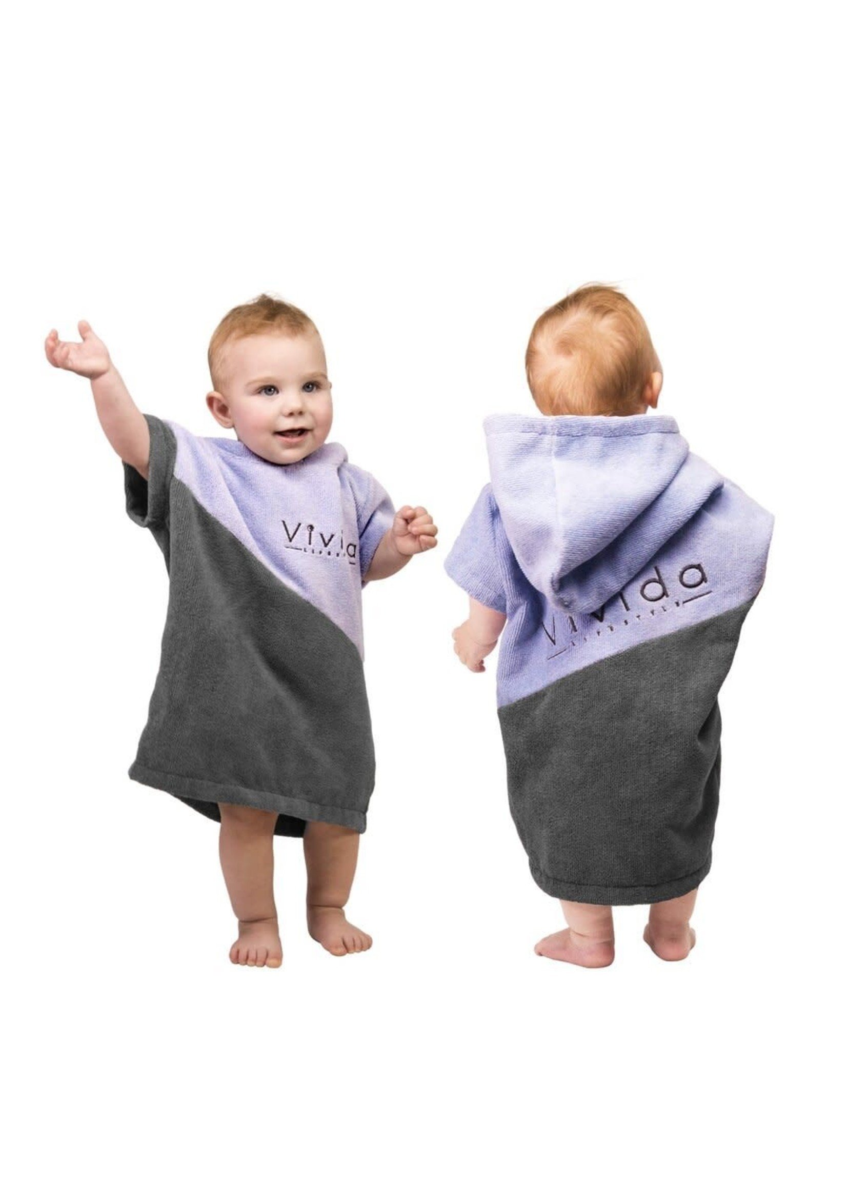 Premium Baby Poncho Towel Misty Lilac Olivegreyc Le Pedalier