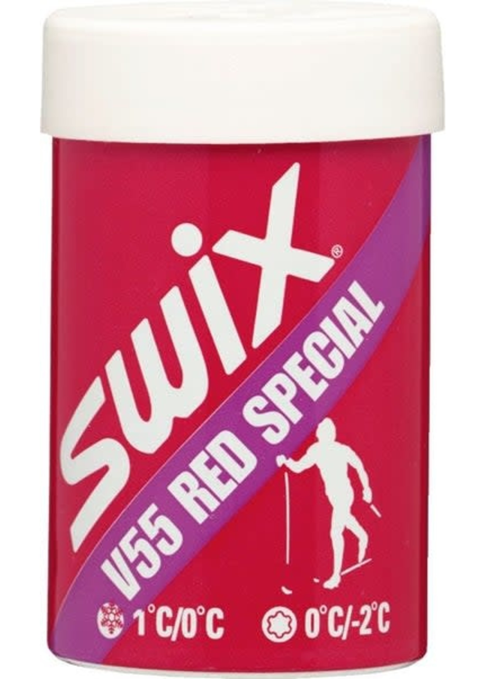 SWIX Fart d'adhérence (Grip) V55 ROUGE SPECIAL KICK WAX / 0C/-2C