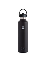 HYDRO FLASK Bouteille à goulot régulier avec bouchon FLEX à paille intégrée – 21 oz