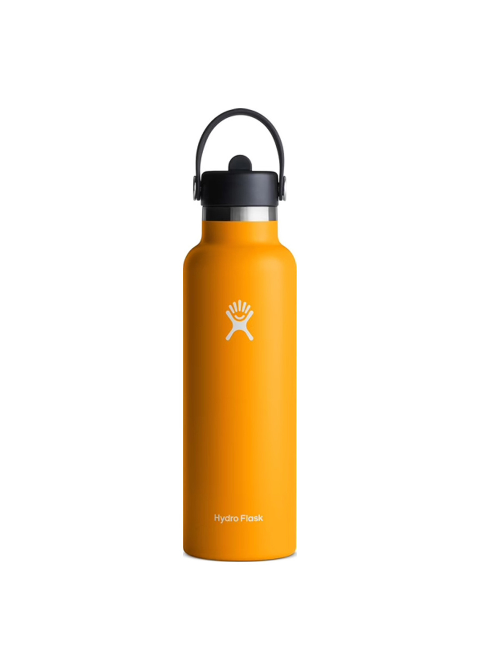 HYDRO FLASK Bouteille à goulot régulier avec bouchon FLEX à paille intégrée – 21 oz