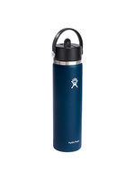 HYDRO FLASK Bouteille à large goulot avec bouchon FLEX à paille intégrée – 24 oz