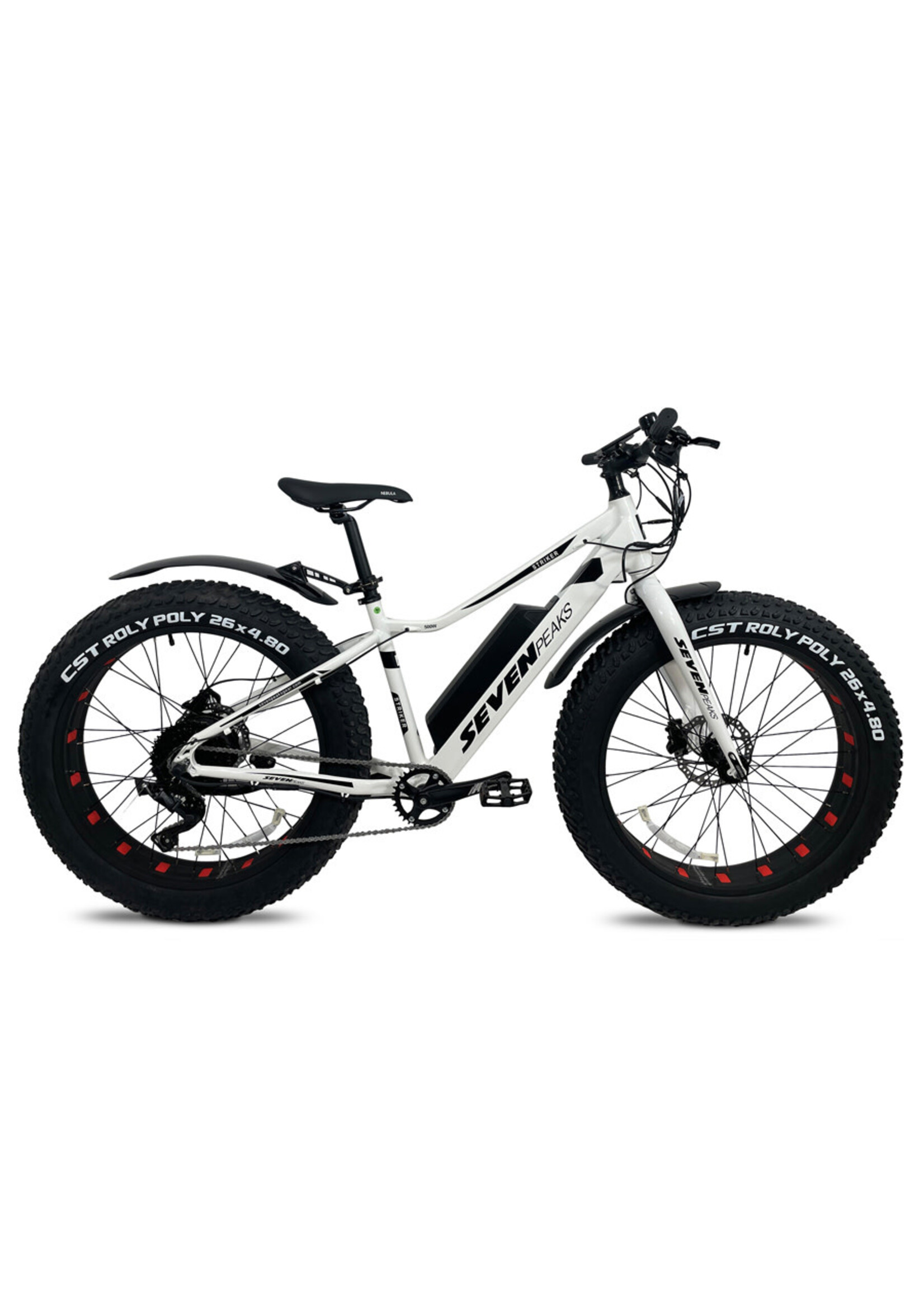 SEVEN PEAKS Vélo Fat Bike Électrique STRIKER EX9 / 500W / Blanc