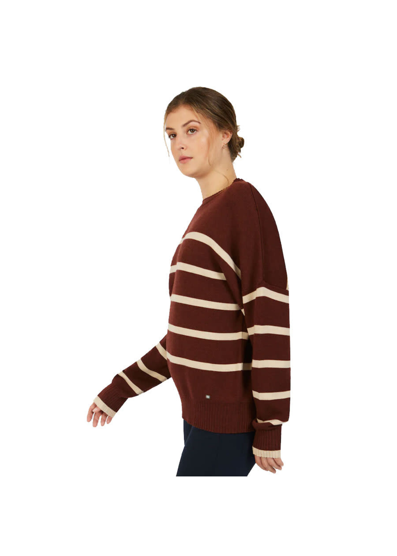 FIG Chandail BERNE RELAX  / Rouge Sepia Stripe